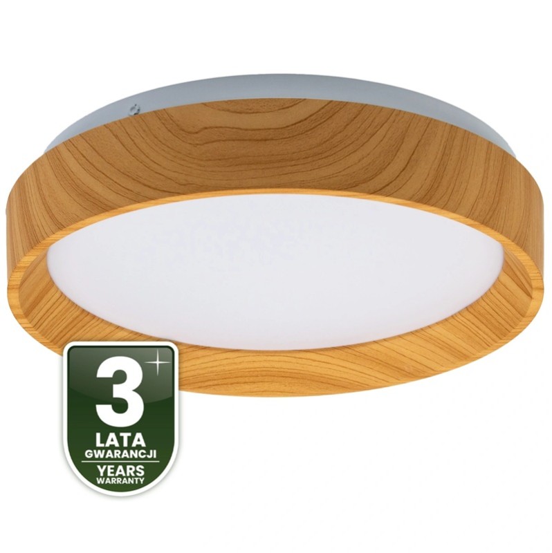 Panel Natynkowy Lampa Sufitowa Oprawa WOODY 24W 4000K Okrągły IP44 32cm LUMILED