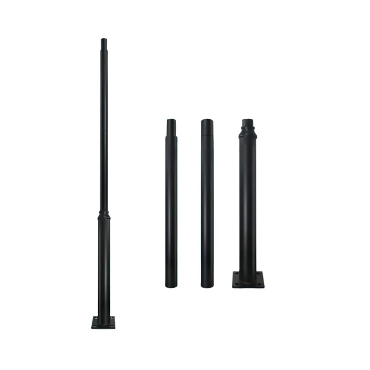 Słup oświetleniowy BASE SV 3m Fi 60mm składany czarny