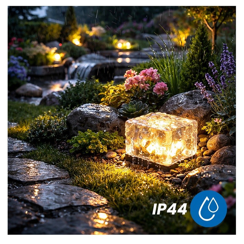 Lampka Solarna LED LOA 2700K Kostka 7cm IP44 Lumiled