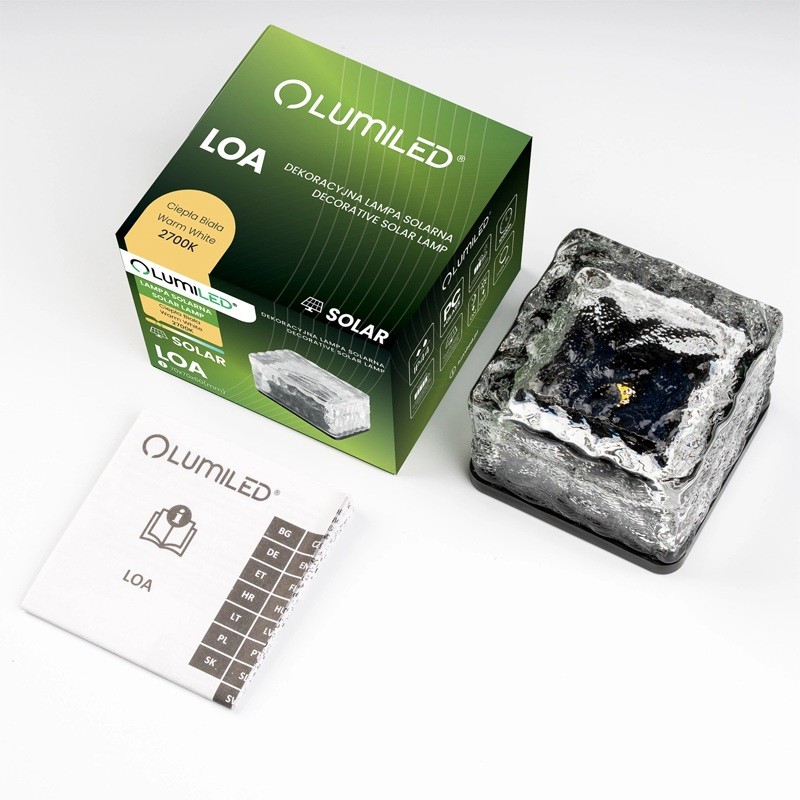 zawartość opakowania lampy led LOA kostka