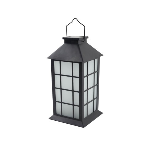 Lampa ogrodowa LED solarna wisząca LATARENKA 1600K IP44 czarna CANDELIO MILKY