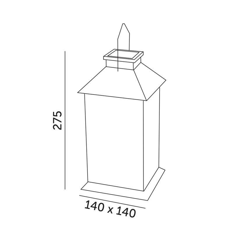 wymiary lampy Candelio Milky