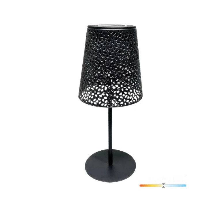 Lampa ogrodowa solarna stołowa 0,2W 4000K IP44 LUVETRA czarna