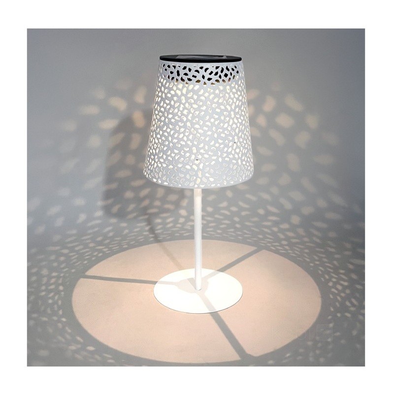 Lampa ogrodowa solarna stołowa 0,2W 4000K IP44 LUVETRA biała