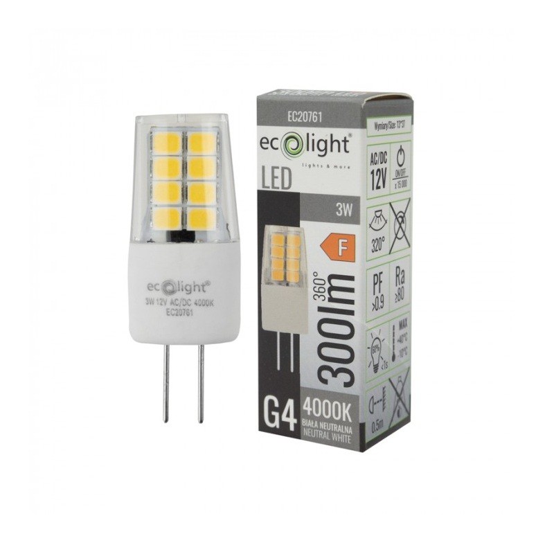 Żarówka LED G4 3W 12V 4000K 300lm EC20761