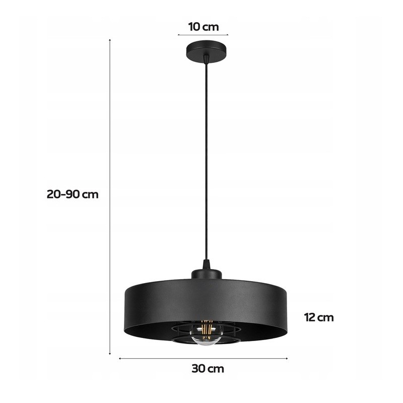 wymiary lampy Sisu 1xE27