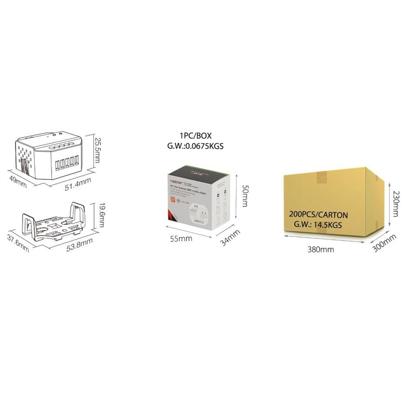 Ściemniacz triakowy LED Wi-Fi 230V Mi-Light TRI-C1WR dopuszkowy