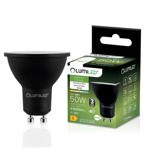 Żarówka LED reflektor GU10 6W 4000K biała neutralna