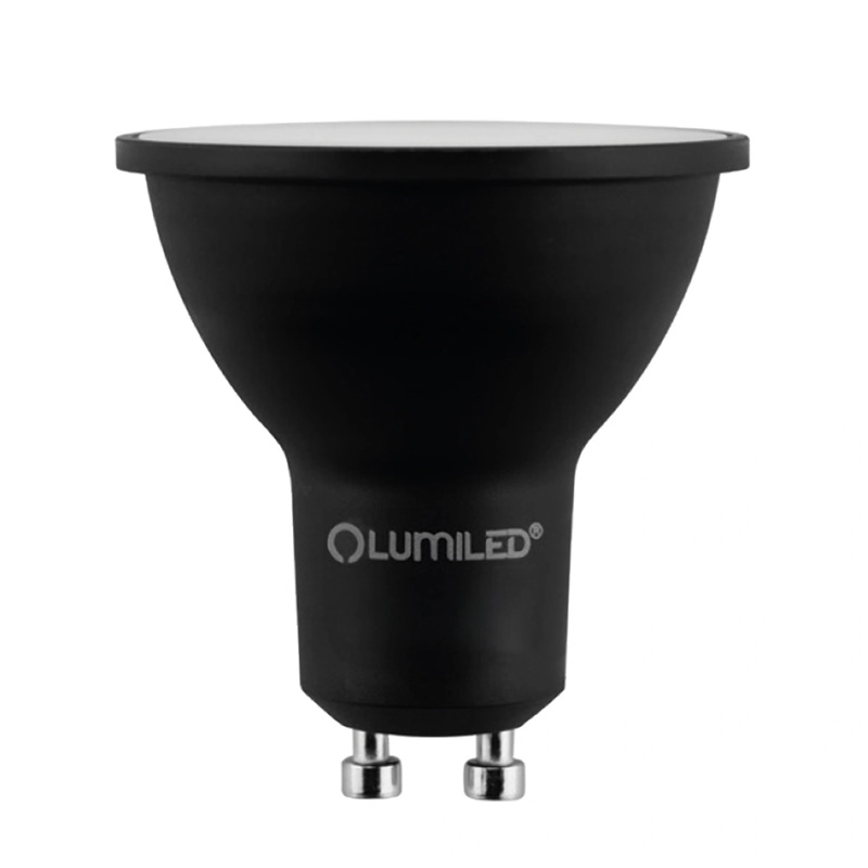 Żarówka LED GU10 Reflektor PAR16 6W = 50W 600lm 4000K Neutralna 120° Czarna LUMILED
