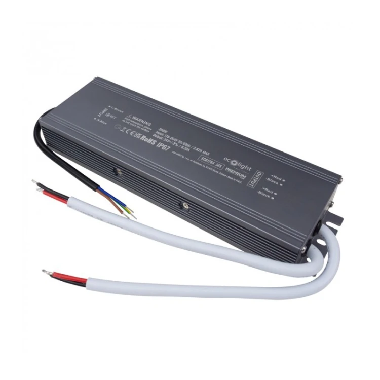 Zasilacz LED 200W 24V 8,33A hermetyczny IP67 Premium