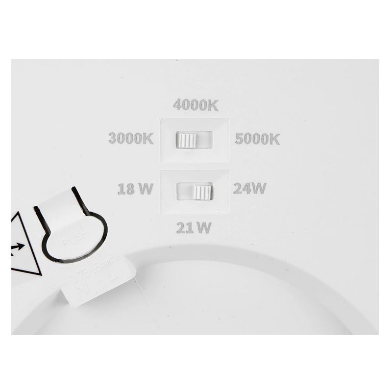 Plafon Downlight EASY FLEX 3CCT(3K/4K/5K) 18/21/24W 2110lm okrągły IP20 Biały LITE