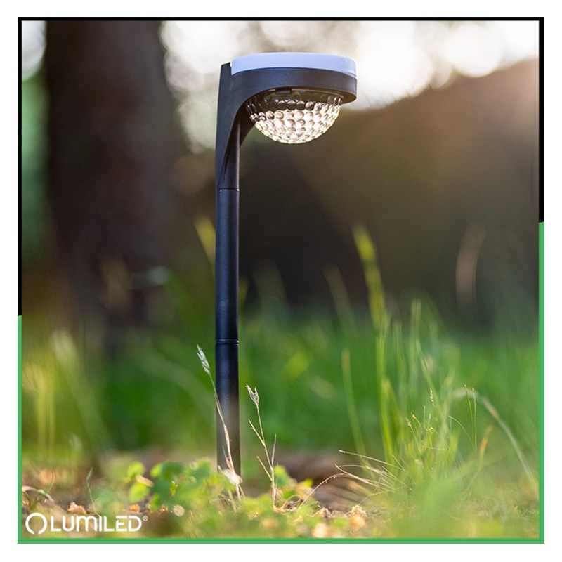 2x Lampa Solarna Ogrodowa LED LILA Wbijana Zewnętrzna Dekoracyjna 3000K LUMILED