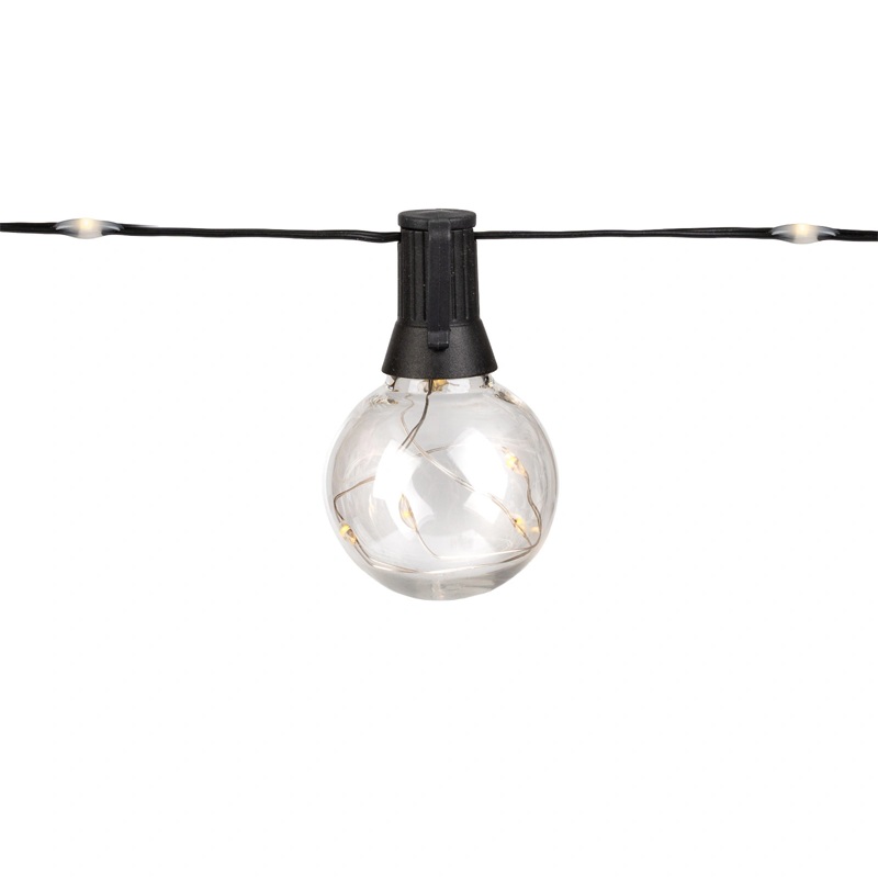 Łańcuch solarny LED 30 kulek ciepłe światło Aura