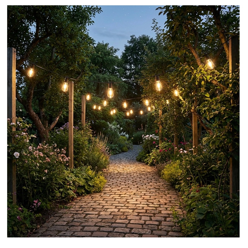 Girlanda solarna ogrodowa 40 LED ciepła biała Eremi 2