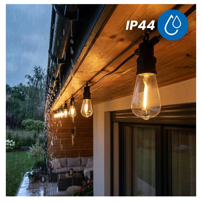 Lampki solarne ogrodowe 40 LED Eremi 2 ciepłe światło