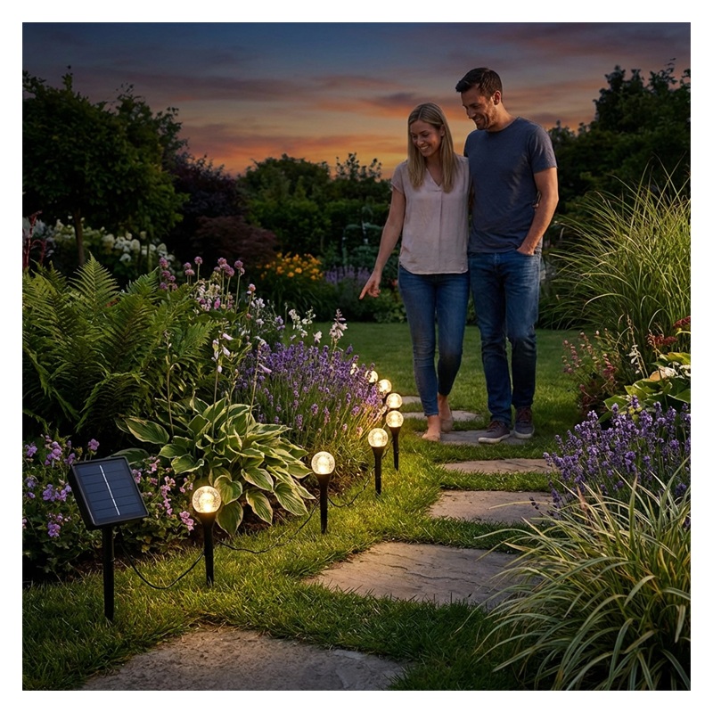 Lampki solarne wbijane 20 LED 5,8m Hakon