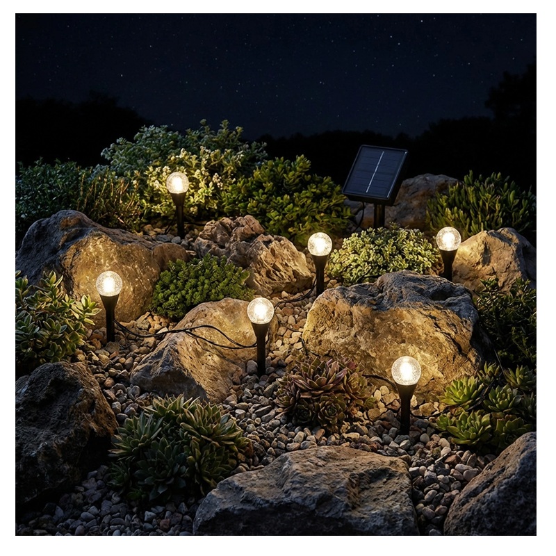 Girlanda solarna 20 LED do ogrodu Hakon wbijana