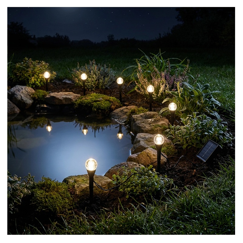 Lampki solarne ogrodowe Hakon 3000K
