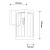 Wymiary kinkietu QUADRA 27cm IP54