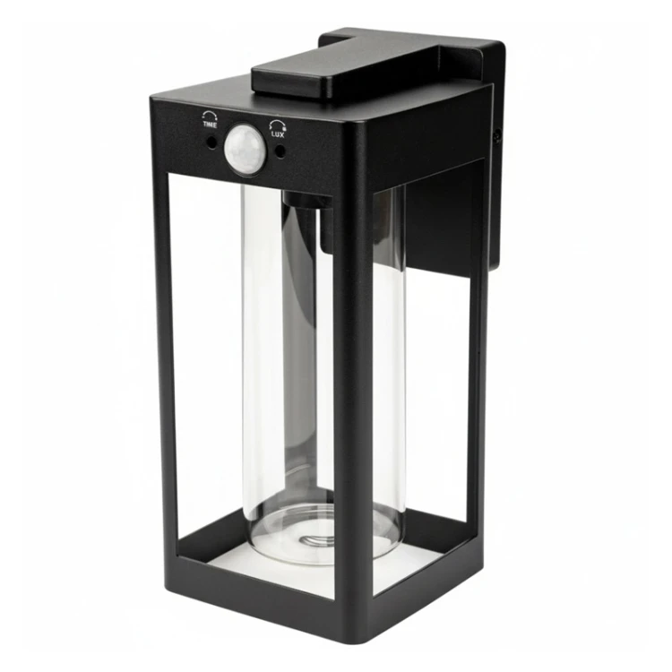 Lampa ogrodowa ścienna E27 IP54 QUADRA z czujnikiem