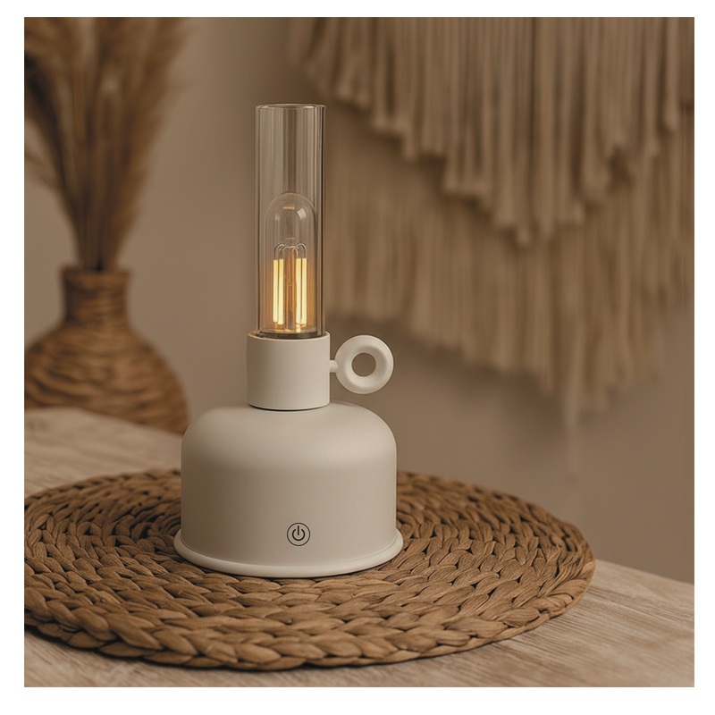 Forever Light Lampa naftowa LED Vintage FLR-05 jasny beż