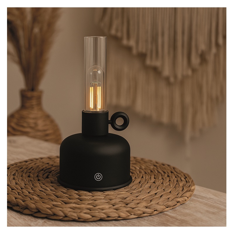 Forever Light Lampa naftowa LED Vintage FLR-02 czarna