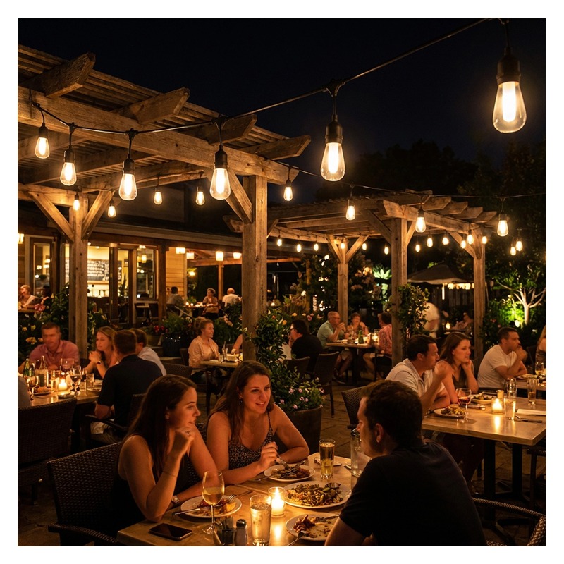 Girlanda solarna ogrodowa 15 LED ciepła biała Flame