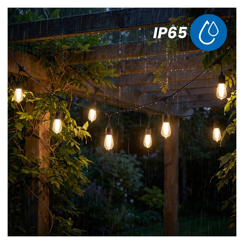 Łańcuch świetlny solar Flame LED efekt ognia