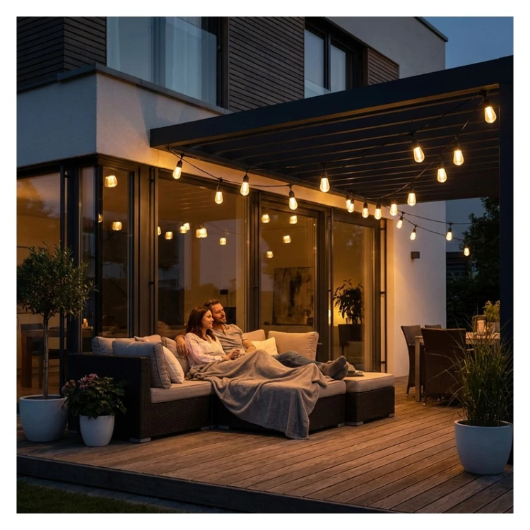Lampki ogrodowe solarne 1800K Flame 15 LED
