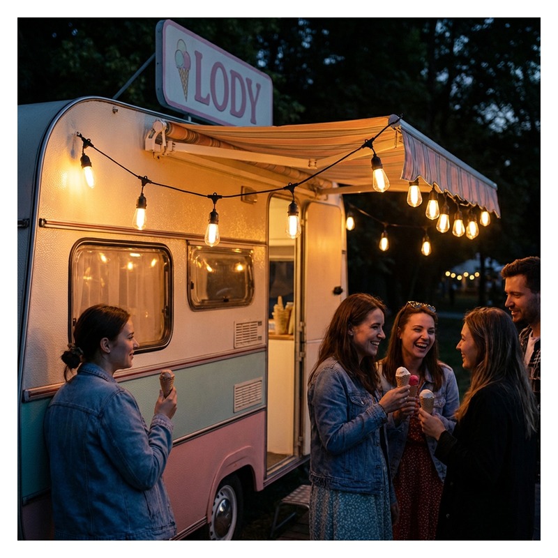 Girlanda LED solarna 15 LED Flame IP