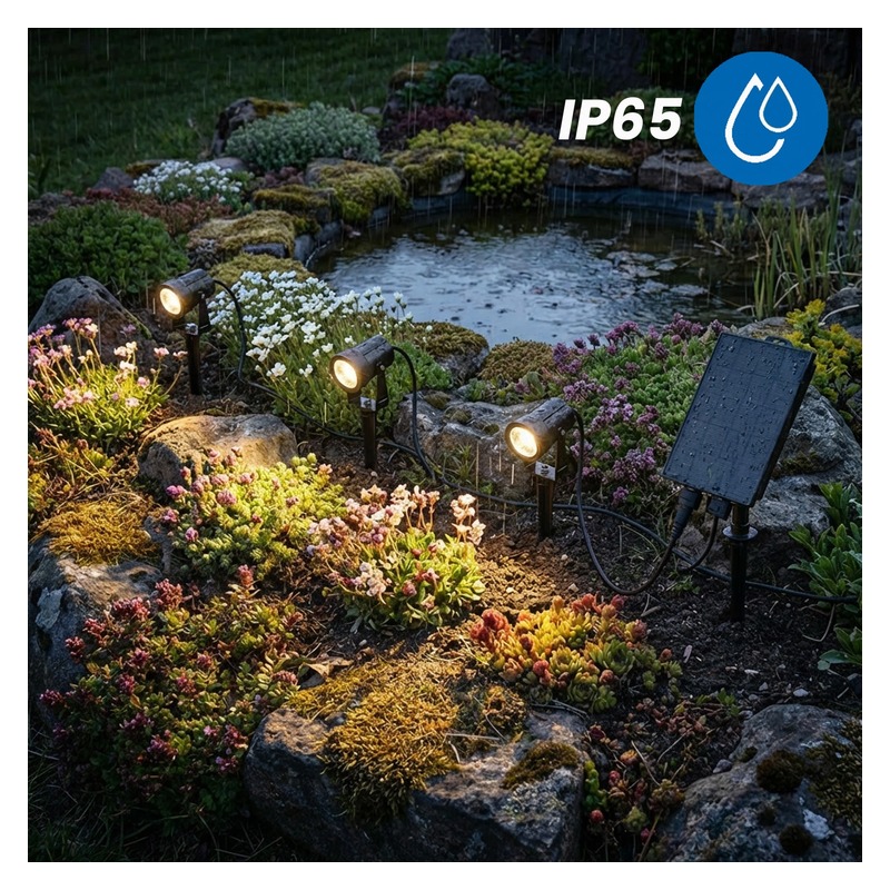 Lampki solarne Solti wbijane LED ciepłe światło