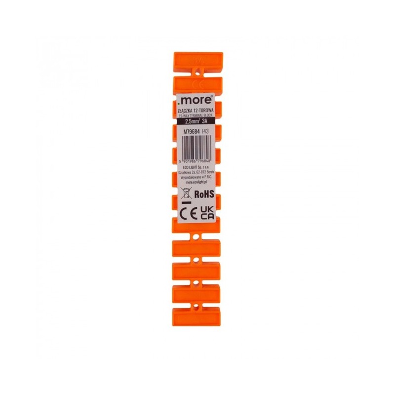 Listwa zaciskowa 12-torowa 2,5mm2 3A złączka