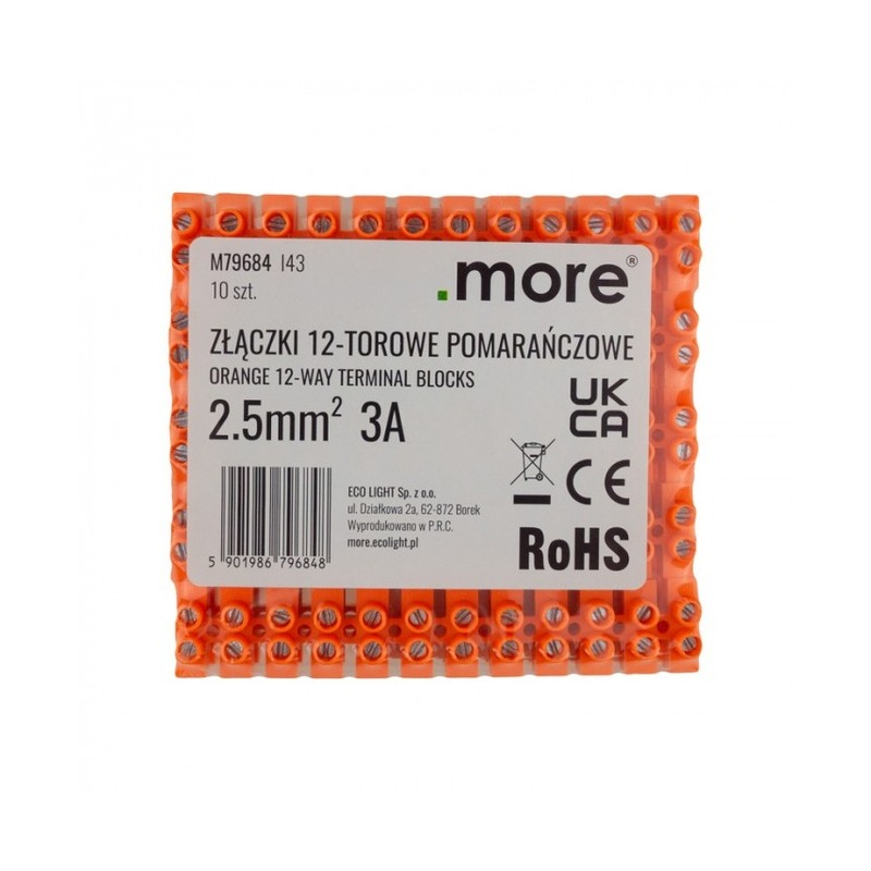 Złączka instalacyjna 12-torowa 2,5mm2 3A