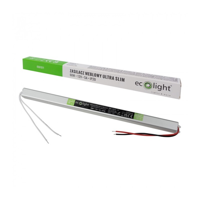 Zasilacz LED meblowy slim 60W 12V IP20