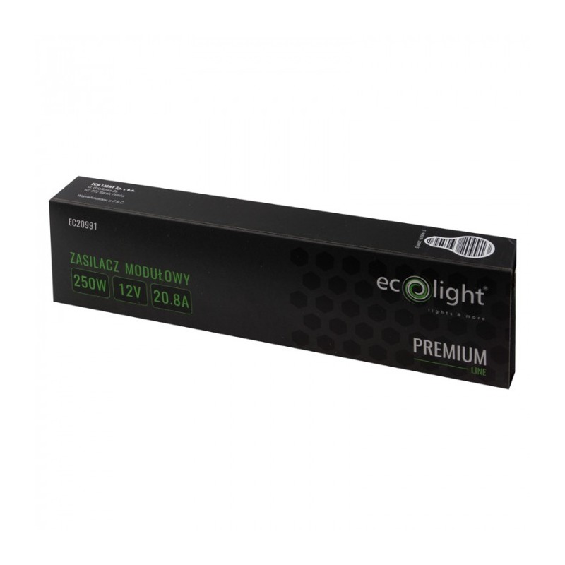 Zasilacz LED modułowy PREMIUM 250W 12V Slim