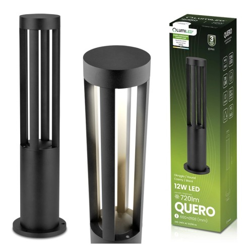 Lampa ogrodowa LED 12W 60cm QUERO słupek antracyt