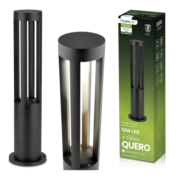 Lampa ogrodowa LED 12W 60cm QUERO słupek antracyt