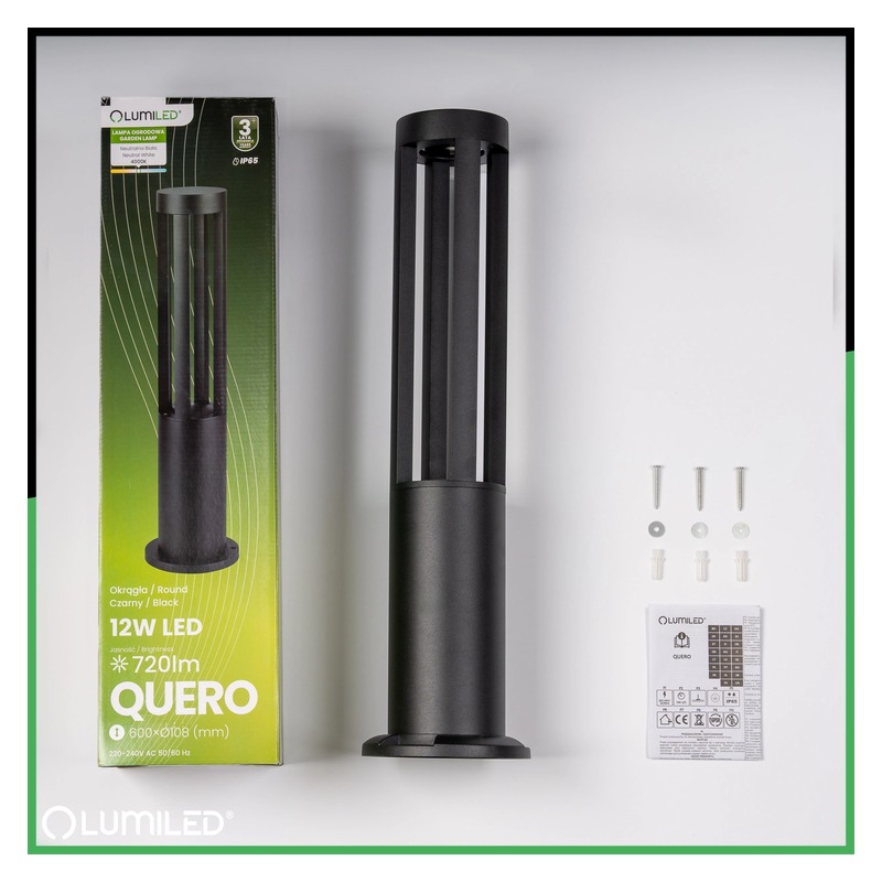 Słupek LED ogrodowy QUERO 60cm 12W