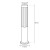 Wymiary lampy ogrodowej QUERO 60cm 12W antracyt