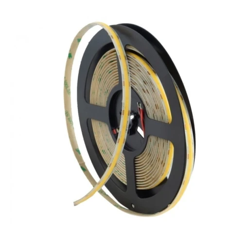 Taśma LED COB 9W/m 480chips/m 990lm/m 3000K biała ciepła IP67 rolka 5m