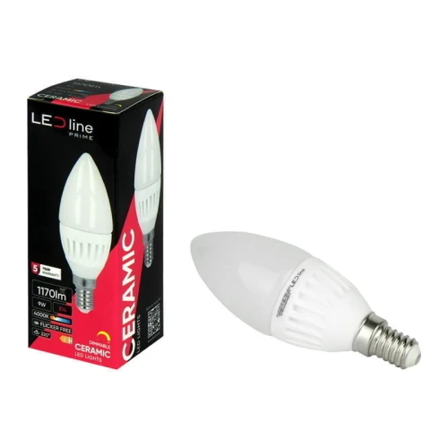 Żarówka LED  E14 9W świeczka ŚCIEMNIANA ciepła 2700K 1170lm