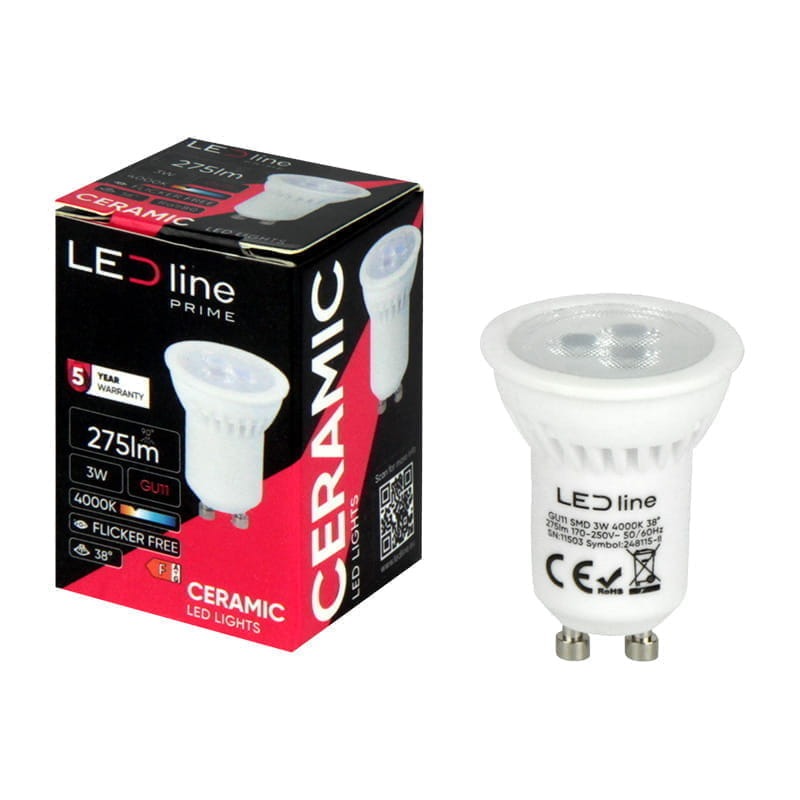 Żarówka LED GU11 3W 38° reflektor neutralna 4000K 330lm