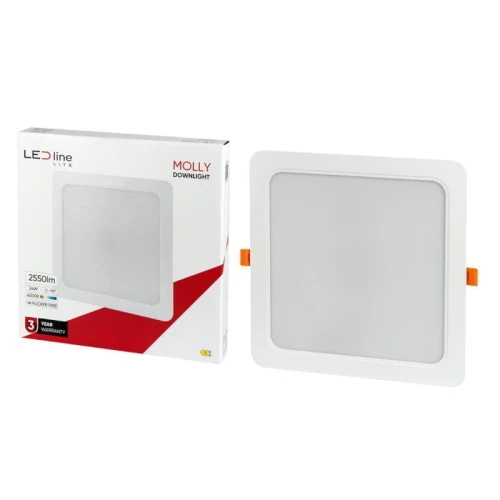 Panel podtynkowy plafon sufitowy kwadratowy 24W 230V biały neutralny