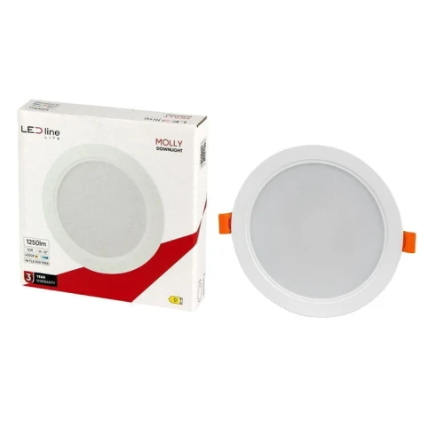 Panel podtynkowy plafon sufitowy okrągły 12W 230V biały neutralny