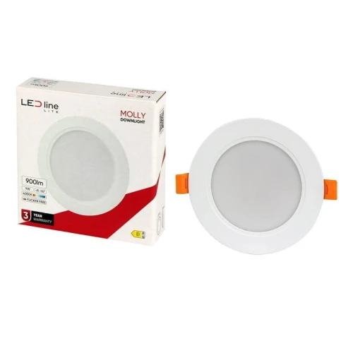 Panel podtynkowy plafon sufitowy okrągły 9W 230V biały neutralny
