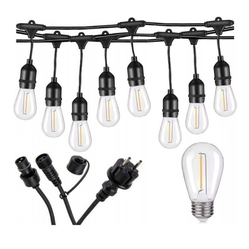 Girlanda ogrodowa 20 LED 20m 1W łańcuch biała ciepła IP65
