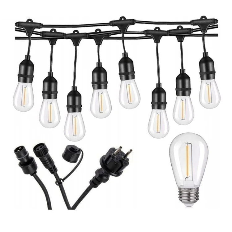 Girlanda ogrodowa 20 LED 20m 1W łańcuch biała ciepła IP65