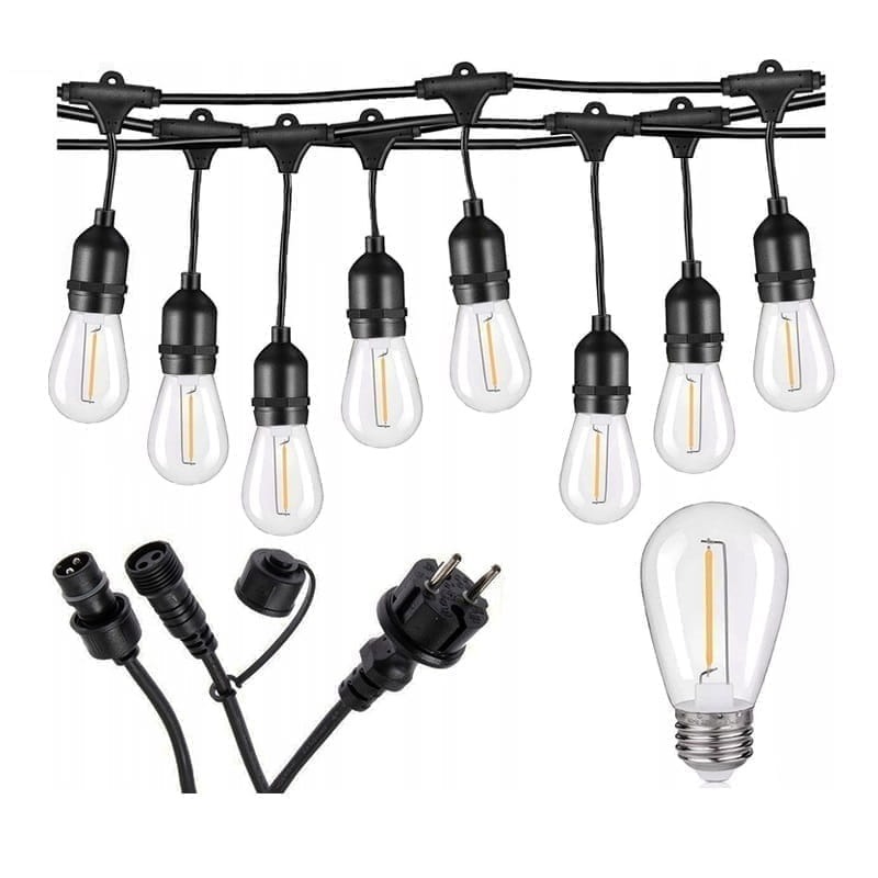Girlanda ogrodowa 20 LED 20m 1W łańcuch biała ciepła IP65