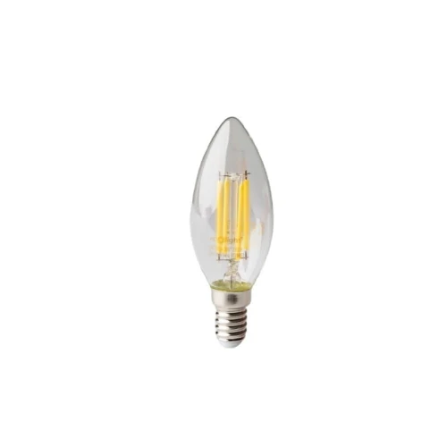 Żarówka LED E14 6W C35 Filament biała ciepła