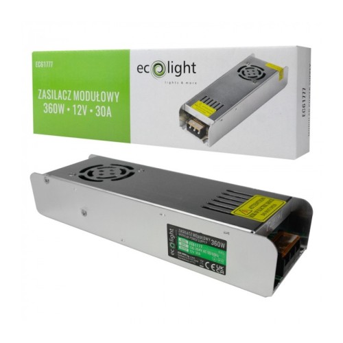 Zasilacz do LED 12V 360W 30A slim IP20